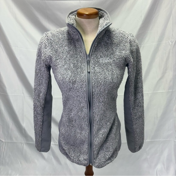 Jack Wolfskin Pine Leaf Jacket Fleece Soft Sherpa Grey Women’s Small Full Zip - Picture 9 of 9
